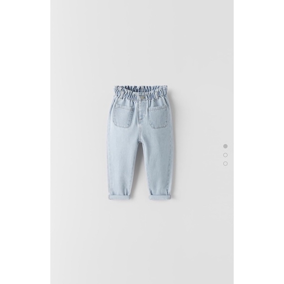 Quần Jeans Zara mềm dáng baggy cho bé gái