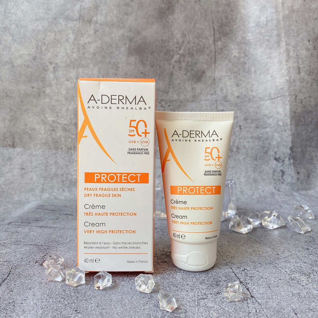 Kem Chống Nắng dưỡng ẩm cho da khô và nhạy cảm A-Derma Protect Cream SPF 50+ 40ml