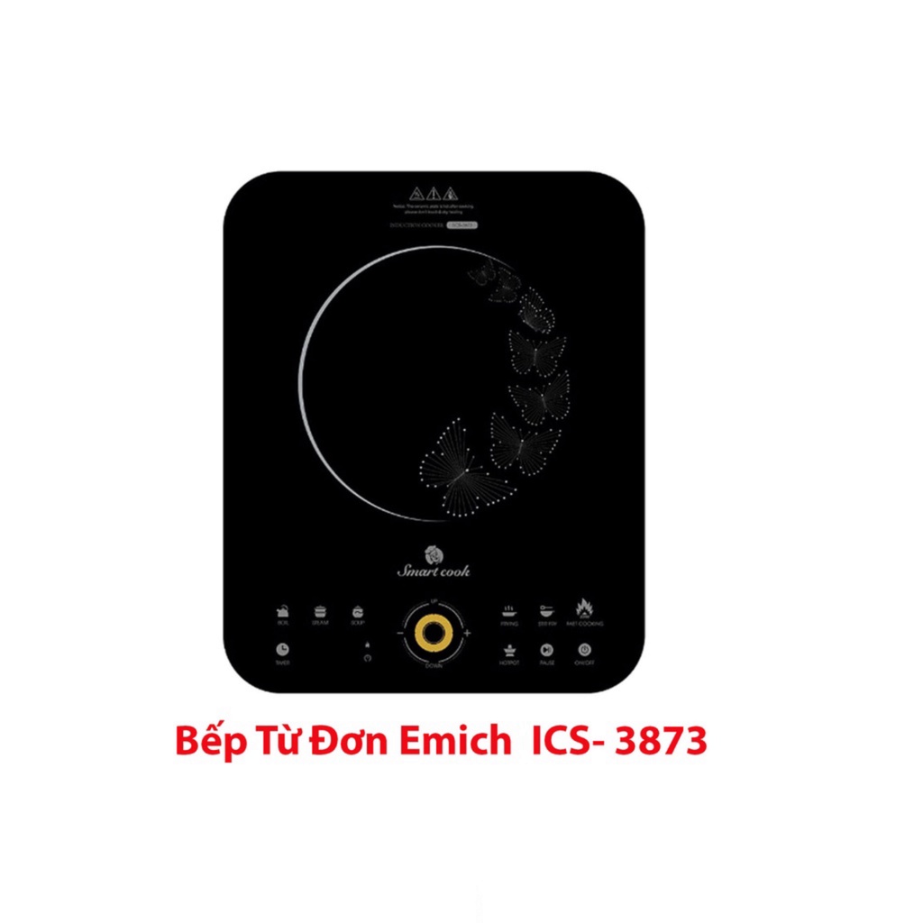 Bếp Từ Đơn Emich  Ics- 3873, Mặt Kính Bằng Ceramic Cường Lực, Công Suất 2100w - Hàng Chính Hãng - Đi