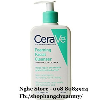 SỮA RỬA MẶT CERAVE FOAMING FACIAL CLEANSER FOR NORMAL TO OILY SKIN