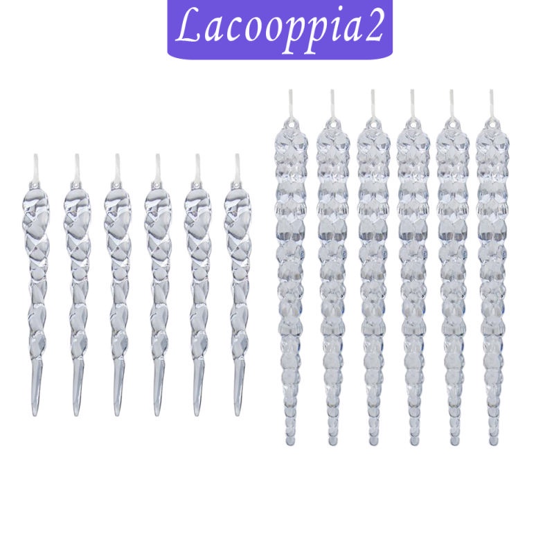 Icicle Ornaments Acrylic Crystal Christmas Tree Ornament Clear Hanging Decor