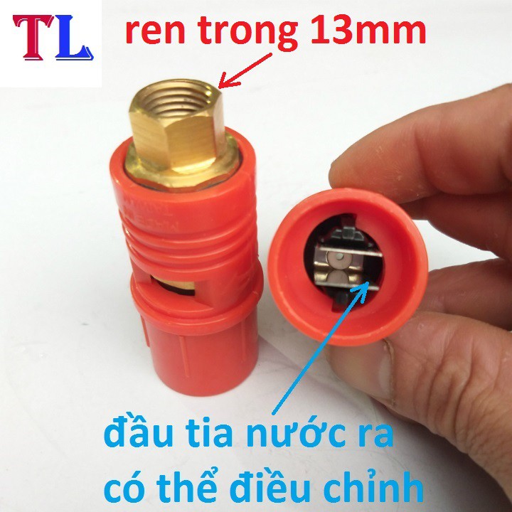 BÉC (ĐẦU) RỬA XE MỎ VỊT CAO ÁP CÓ CHỈNH TIA (đầu béc rửa xe cam)