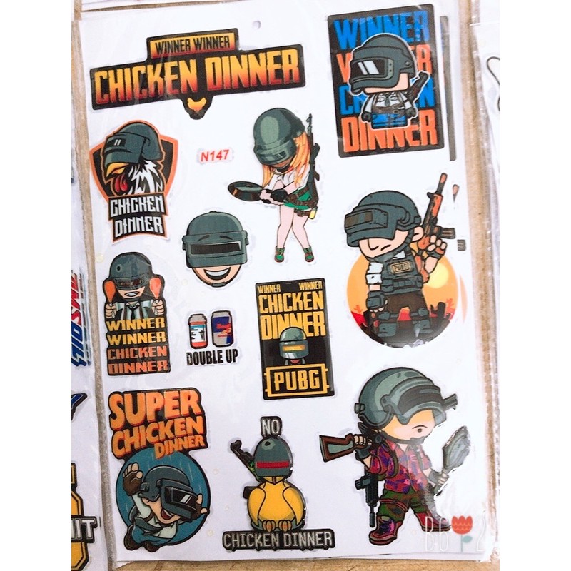 Tem nhỏ PUBG (giao hình ngẫu nhiên) (tem hình cứng)