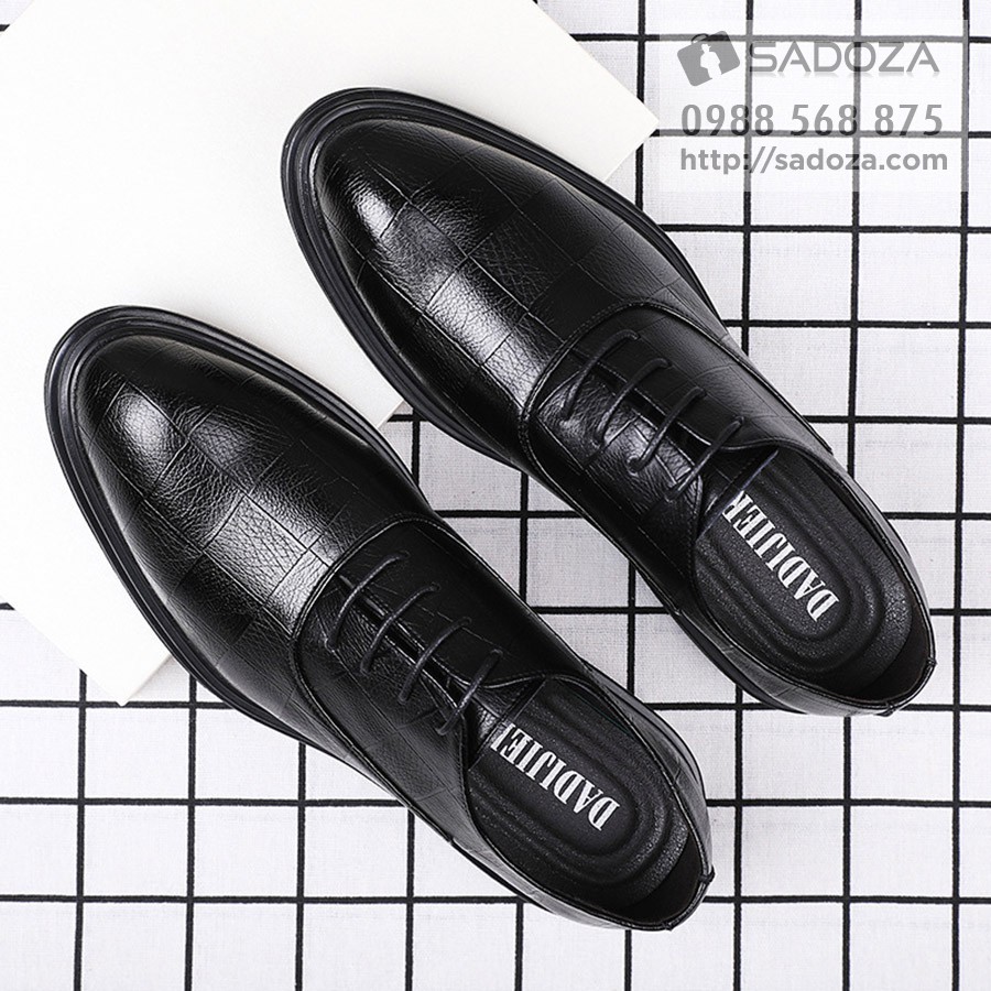 Giày Nam Đẹp - FREESHIP - Giày Da Bò Nam Vân Caro Sành Điệu GNK15 | BigBuy360 - bigbuy360.vn