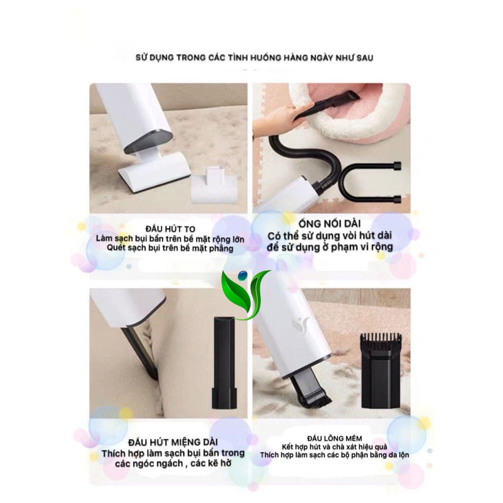 Máy hút bụi cầm tay không dây AIKESI- tặng 4 đầu hút thông minh Nhaongshop