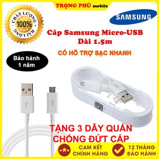 Cáp Sạc Nhanh Samsung micro USB Fast Charge Zin - sản xuất Việt Nam