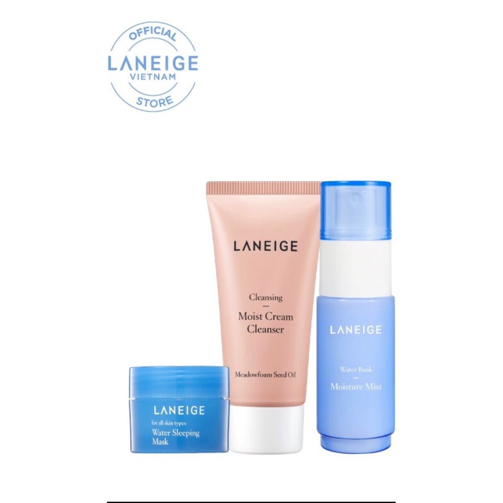 Bộ sản phẩm  Laneige dưỡng ẩm dành cho da khô và da nhạy cảm 3 sản phẩm
