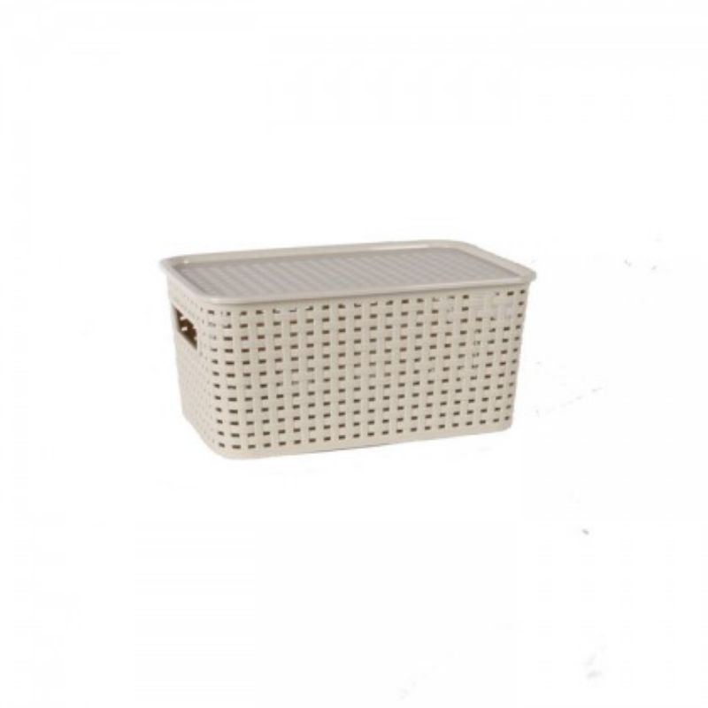 Combo 16 Rổ Nhựa Đan Cỡ ĐẠI Đựng Đồ Đa Năng Nhà Tắm, Nhà Bếp Có Nắp Đậy