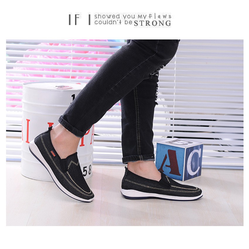 XẢ KHO Giày Lười Vải Jeans nam PETTINO - GL11 Màu Đen | BigBuy360 - bigbuy360.vn