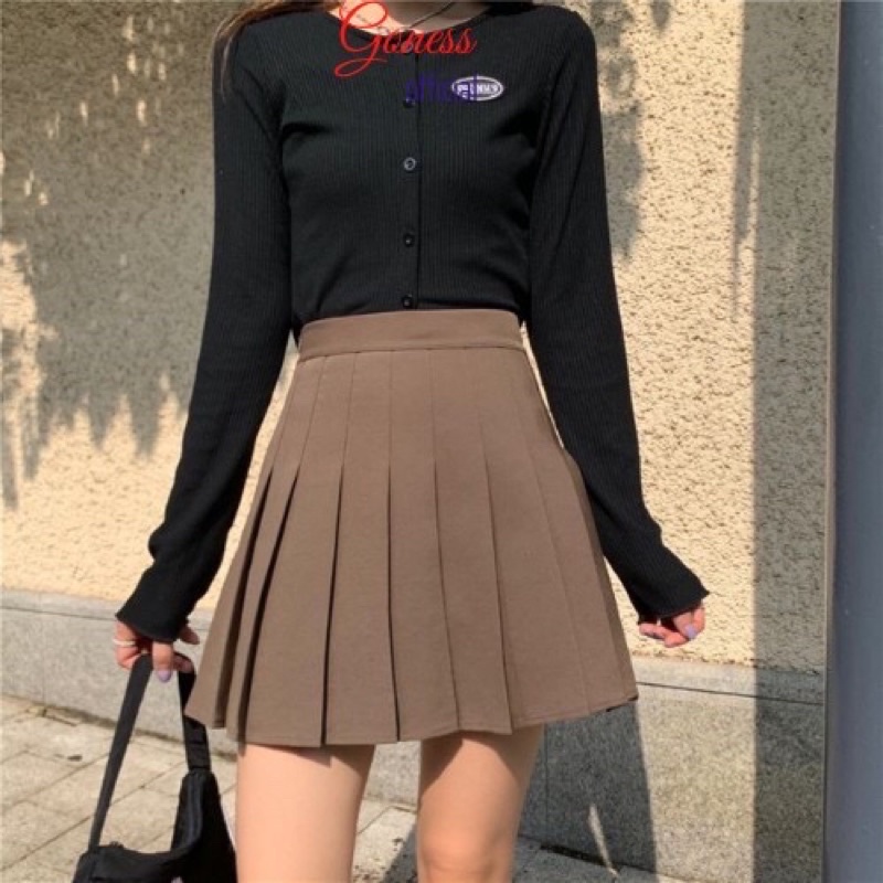 Chân váy xếp ly tennis Hina dáng ngắn lưng cao chữ A kiểu xoè mã Q16 | BigBuy360 - bigbuy360.vn