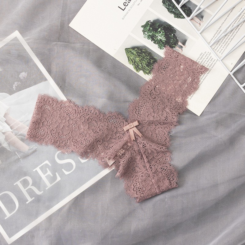 Quần lót nữ lọt khe chữ Y cao cấp sexy Cotton, ren Lolita quyến rũ gợi cảm thoáng khí size (35-55kg) M23 | BigBuy360 - bigbuy360.vn