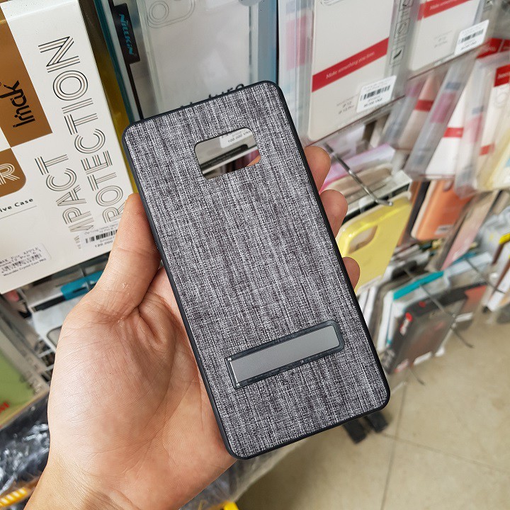 Ốp lưng Samsung Galaxy Note 7 vải có chân dựng máy chính hãng i-Smile