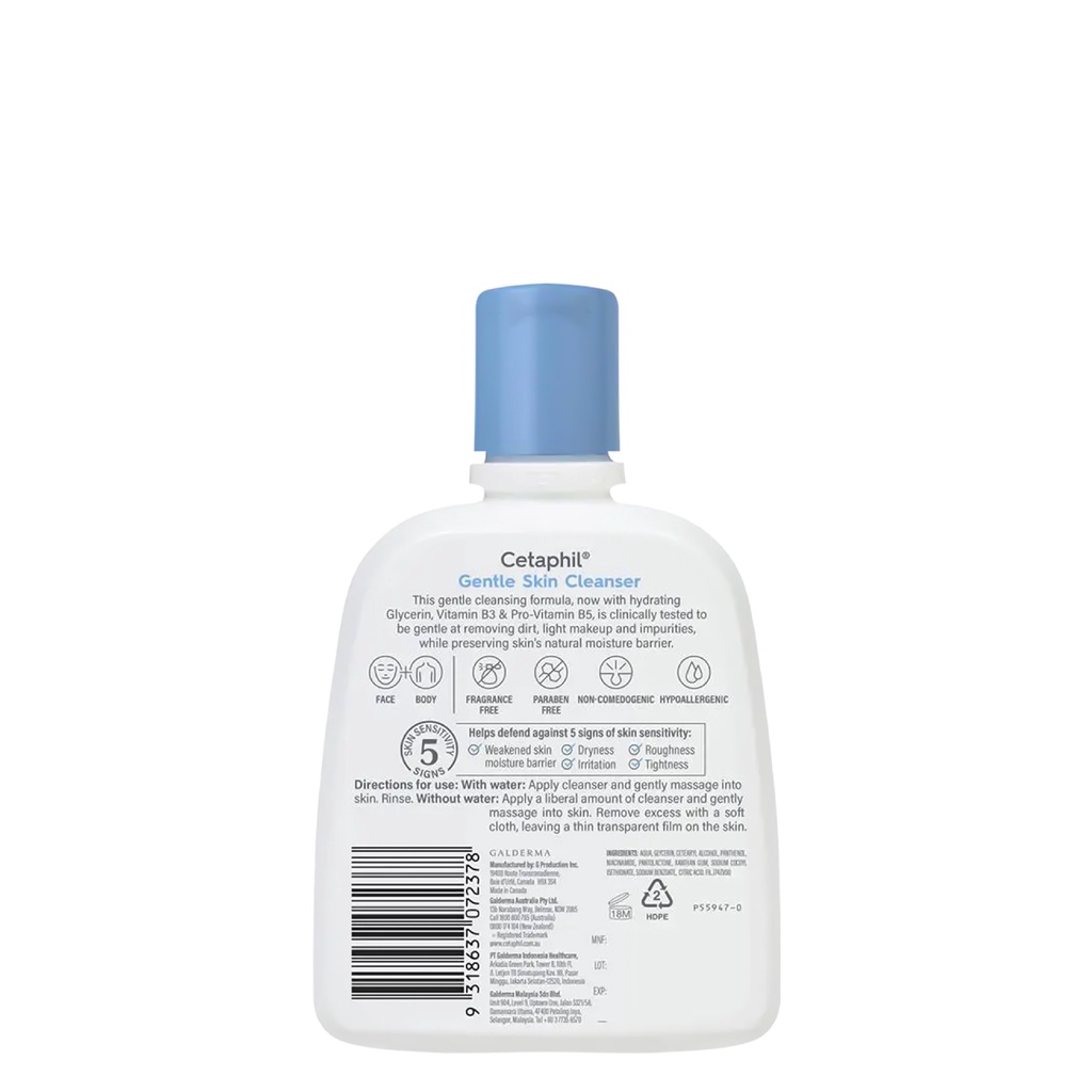 Cetaphil sữa rửa mặt dịu nhẹ dành cho mọi loại da Gentle Skin Cleanser 125ml