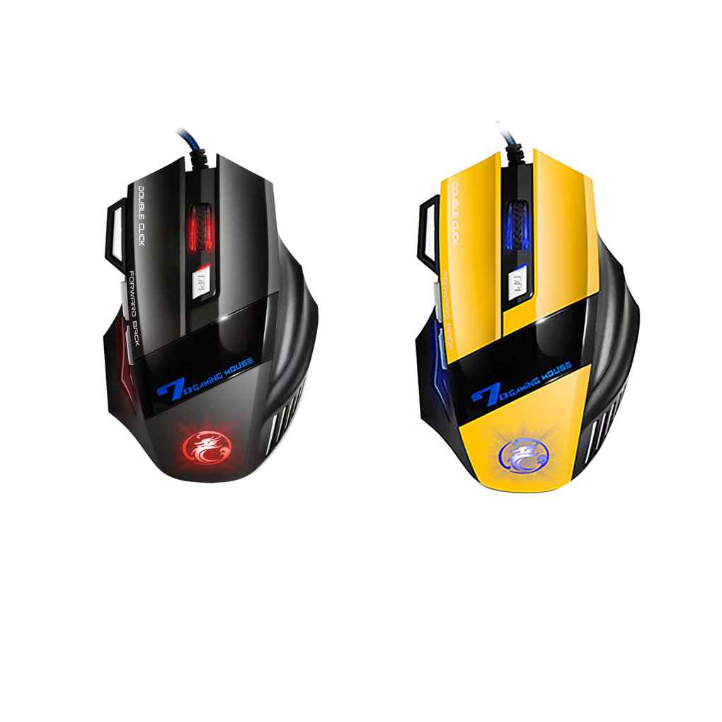 MC-iMICE X7 Double Click 7 Buttons USB Wired Optical Computer Game Mouse Respiratory LED Backlight Gaming Mice