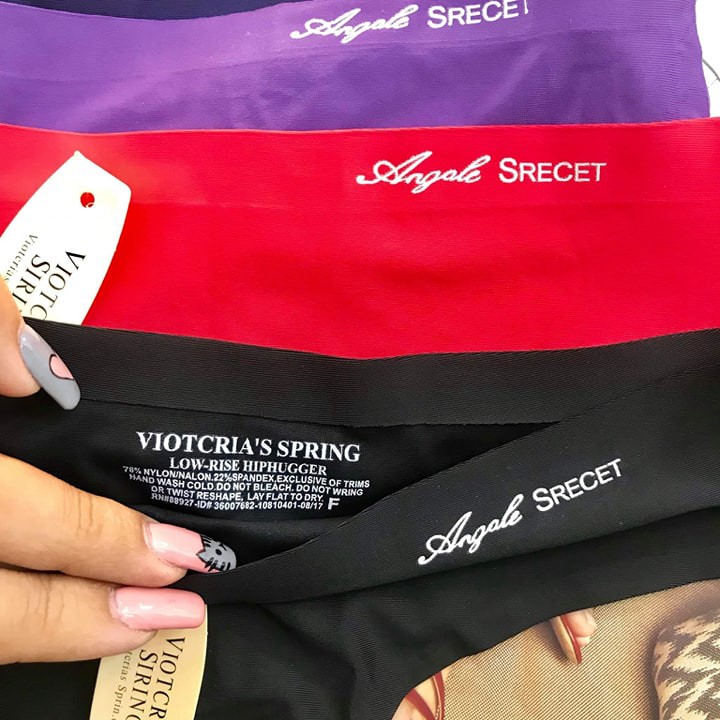 {50 - 65kg} SET 10  QUẦN LỌT KHE SU ĐÚC  ĐỦ MÀU Victoria Secret