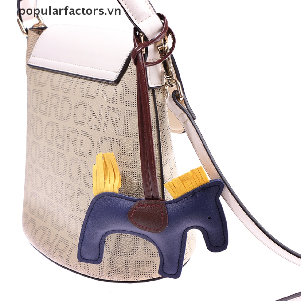 Móc Khóa Da PU Hình Ngựa Handmade Xinh Xắn Dành Cho Nữ