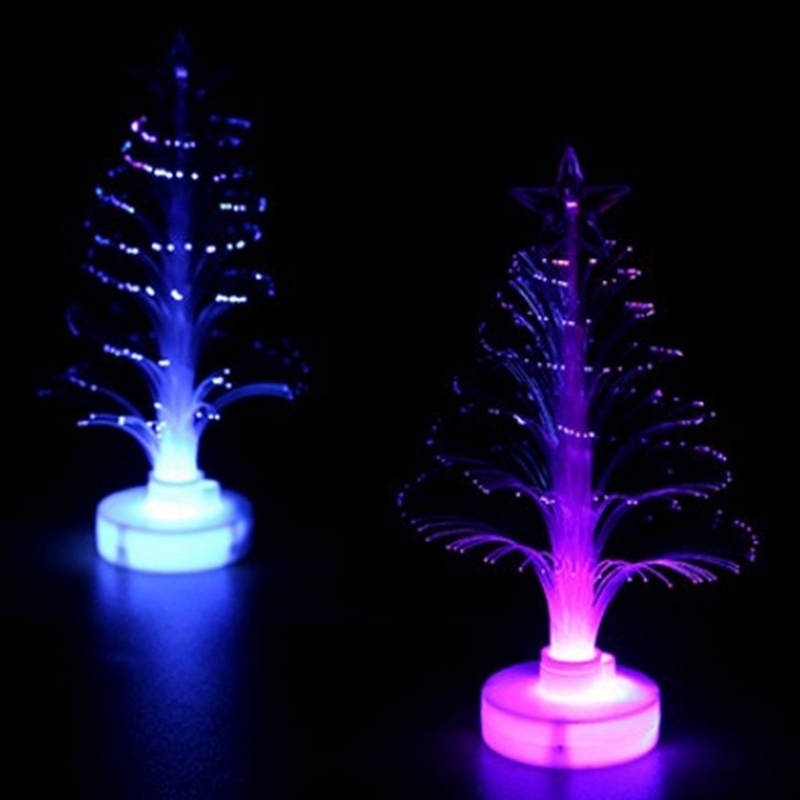 Đèn Led sợi quang 7 màu hình cây thông Giáng sinh tiện dụng