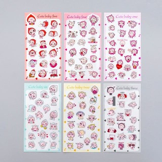 (Q22) Set 6 nhãn dán sticker Dâu Xinh