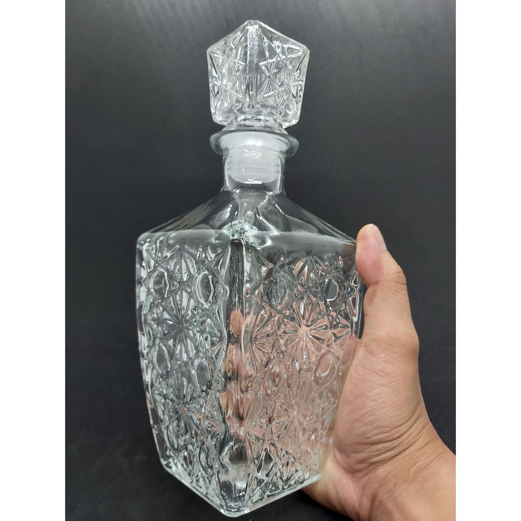 [ VIPShop ] Vỏ Bình Thủy Tinh Đựng Rượu 750ml, Chai Đựng Rượu Pha Lê Đẳng Cấp, CTT-03 | BigBuy360 - bigbuy360.vn