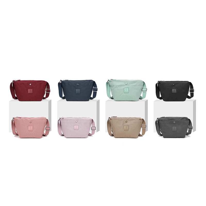 Túi Đeo Chéo Vai Bằng Nylon Chống Nước Chống Mòn Kiểu Dáng Đơn Giản Thời Trang Cho Nữ