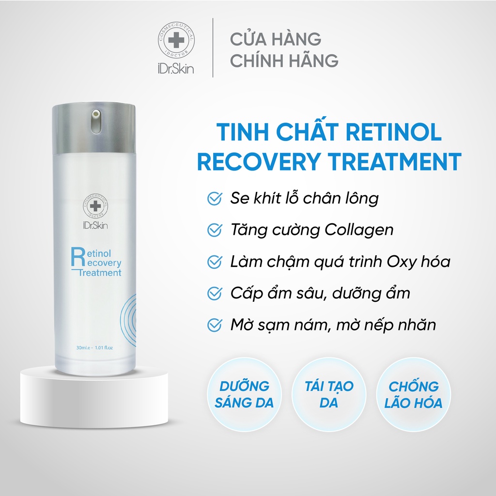 [MUA 1 TẶNG XỊT DƯỠNG] Kem dưỡng Retinol Recovery Treatment iDr.Skin cải thiện làn da lão hóa 30ml