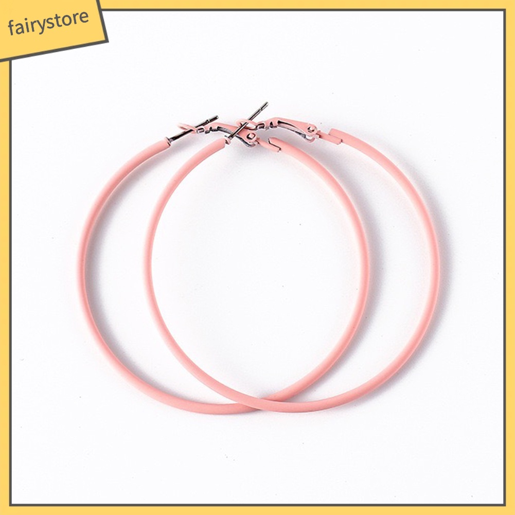 Khuyên Tai Tròn Màu Kẹo Ngọt Sáng Tạo Dành Cho Nữ