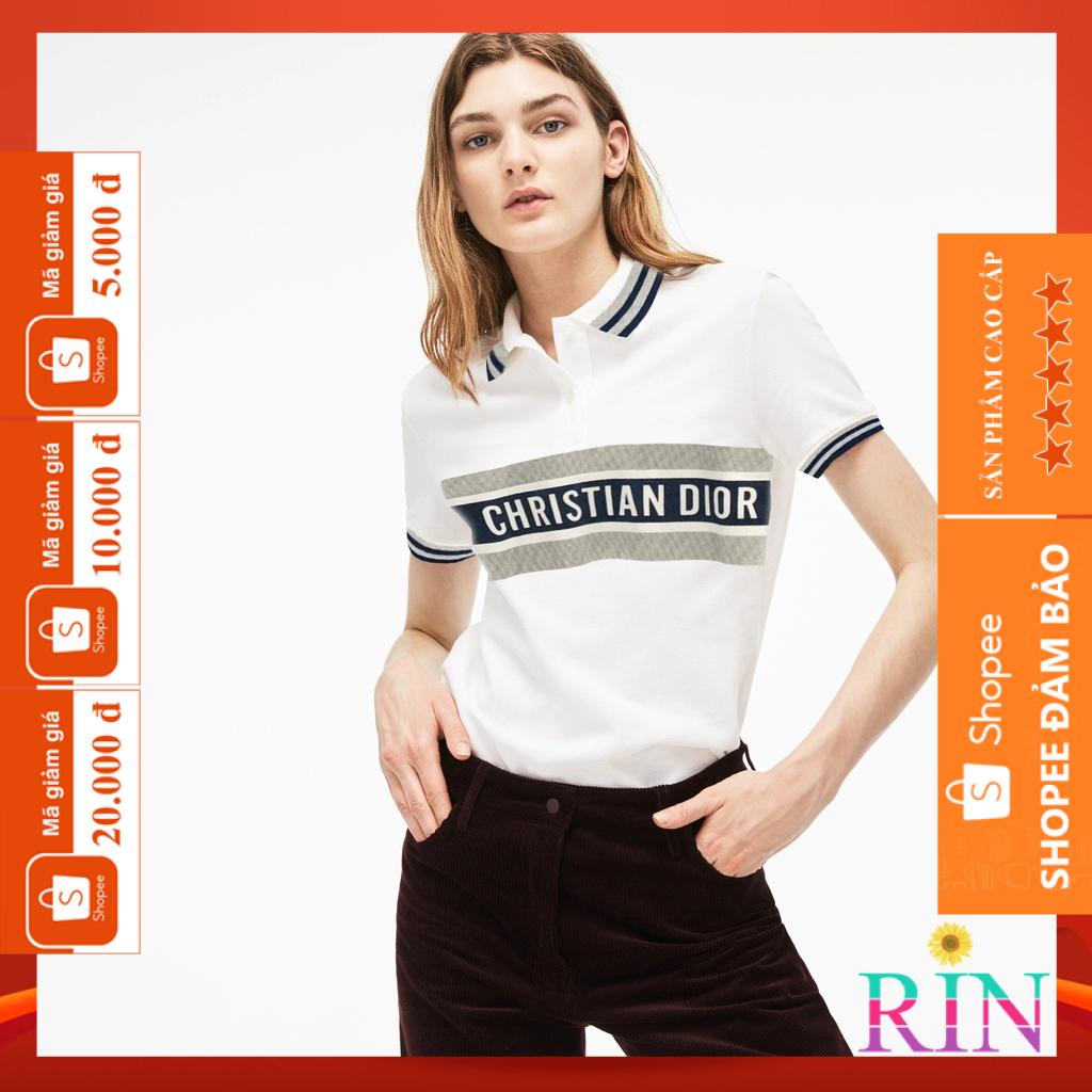 [HÌNH THẬT] ÁO THUN CỔ TRỤ DIOR ÁO POLO DIOR TRẮNG VNXK   - COTTON 100%