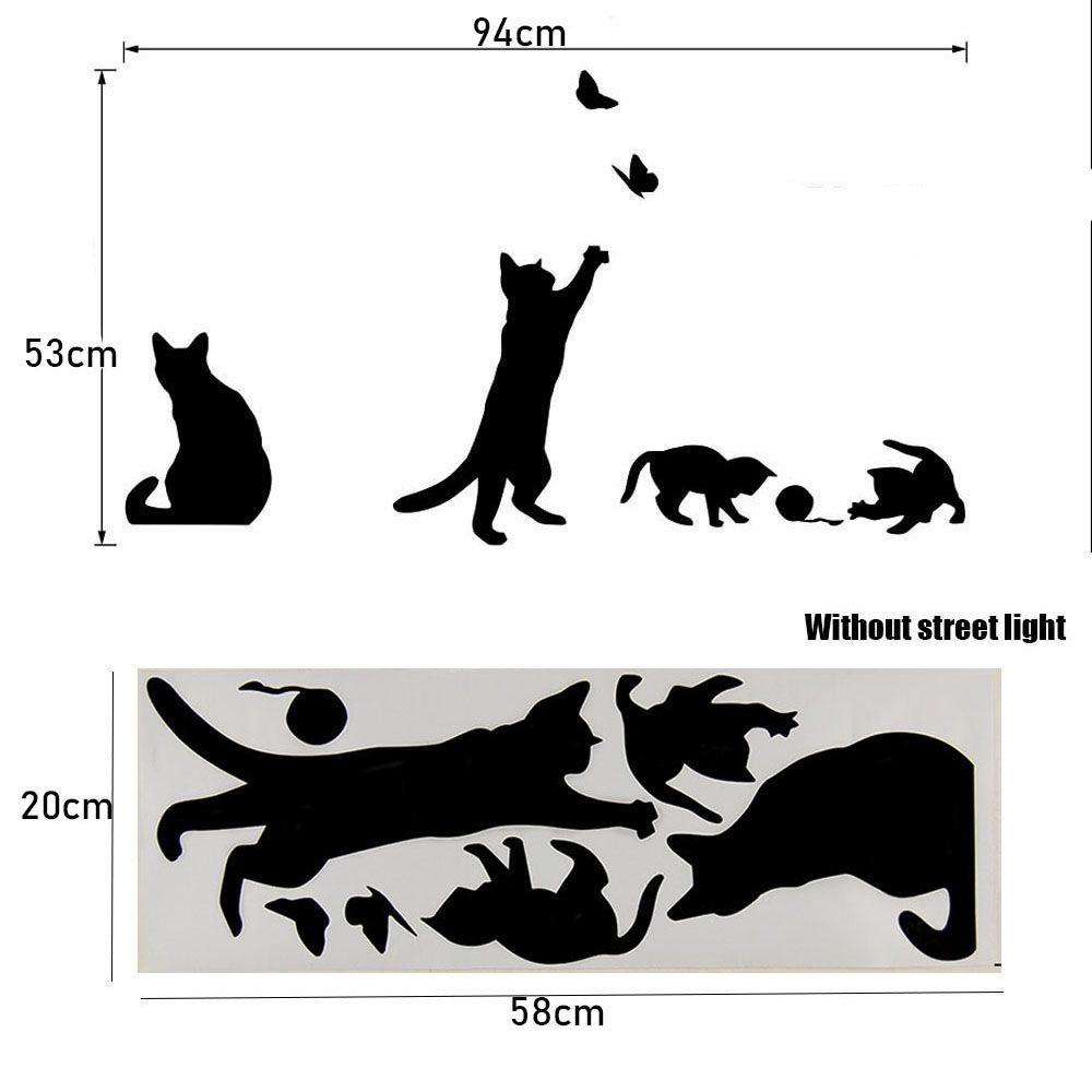 1 Bộ Đồ Chơi Trang Trí Nhà Bếp Hình Mèo Và Bướm Hoạt Hình Tháo Rời Được