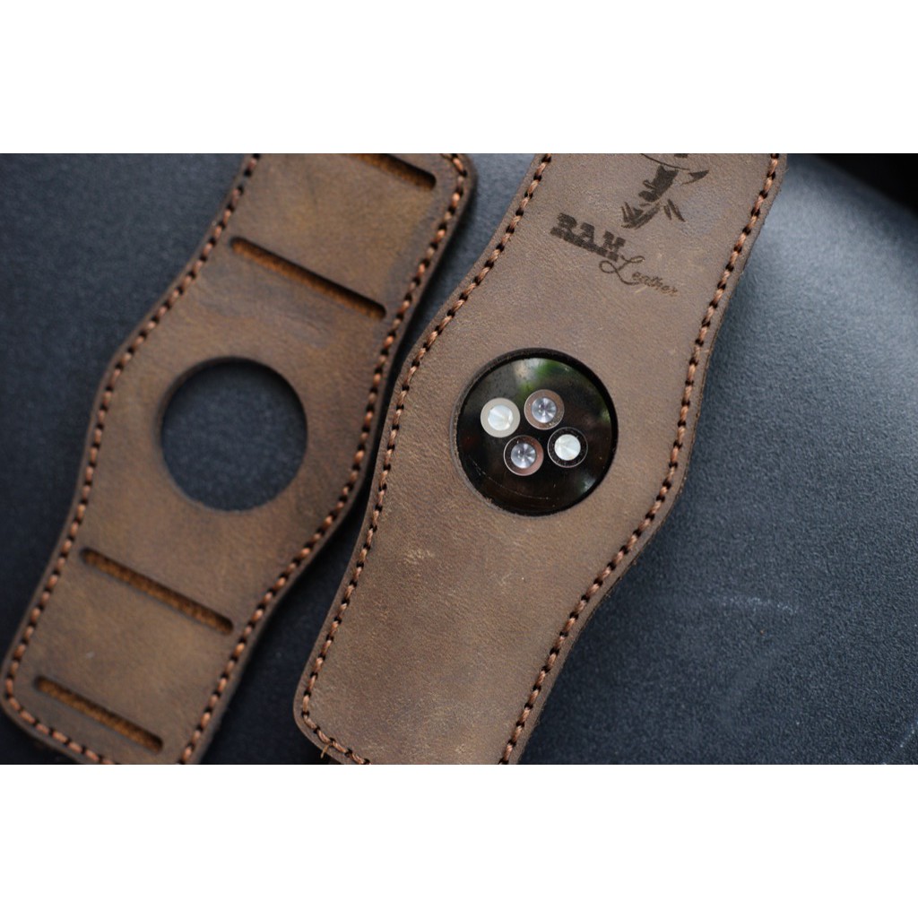 Dây Apple Watch , iWatch , iphone Watch da bò kèm tấm đệm chống mồ hôi RAM Leather bundstrap b2
