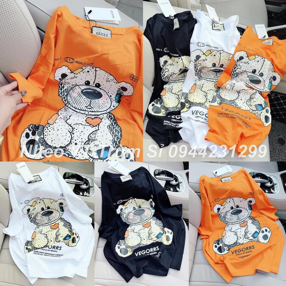 [Mã FAMAYWA giảm 10K đơn 50K] ÁO PHÔNG TAY LỠ DÁNG THỤNG IN HÌNH GẤU CAM | BigBuy360 - bigbuy360.vn