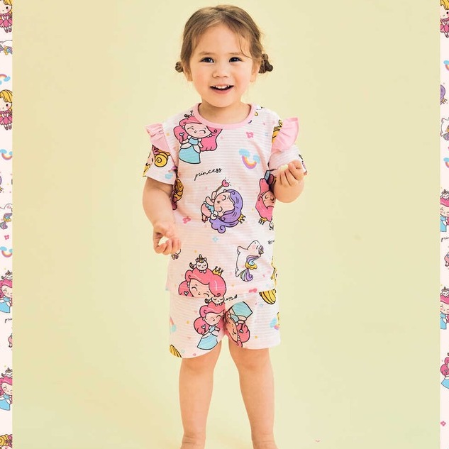 Bộ Ngắn Cao Cấp Cho Bé Nội Địa Hàn Quốc Của Hãng Ttasom, Chất Cotton Giấy Organic, Mẫu Nhiều Búp Bê