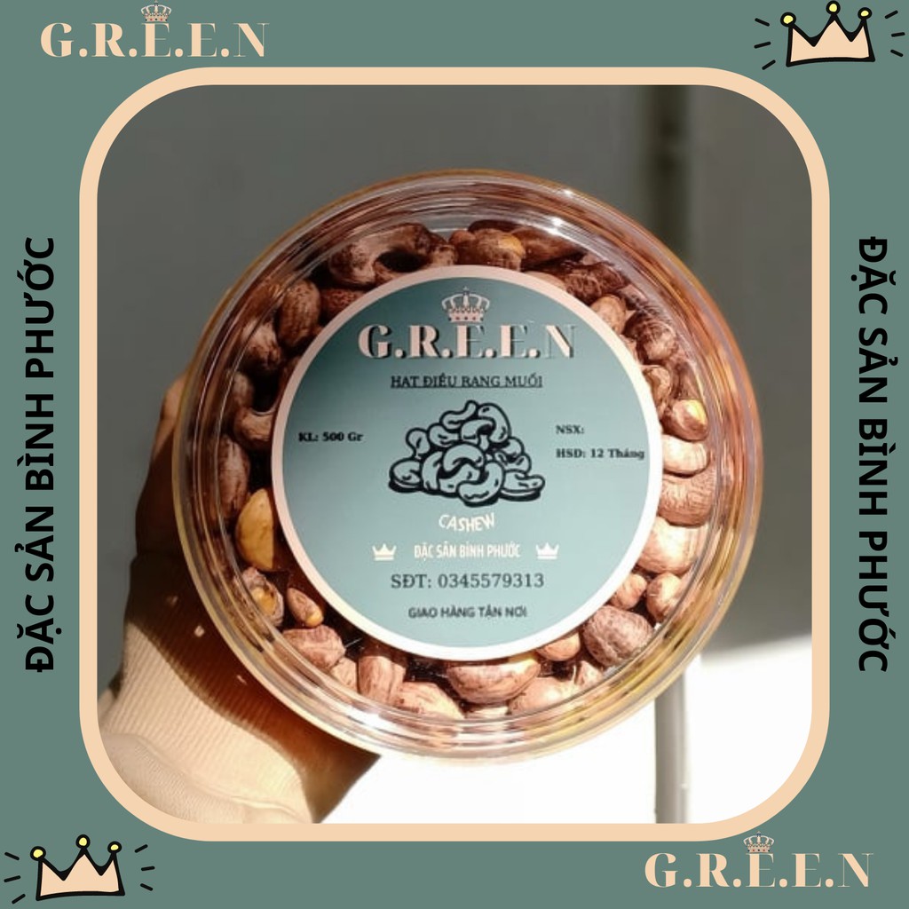 500gr Hạt Điều Rang Muối Bình Phước GREEN ( Điều Nguyên ) | BigBuy360 - bigbuy360.vn
