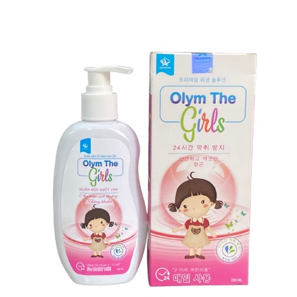 [Chính hãng] Dung dịch vệ sinh cho bé Olym the Girl (chai 200ml) an toàn,sạch thoáng,ngăn mùi 24h,dùng cho trẻ từ 2-12t