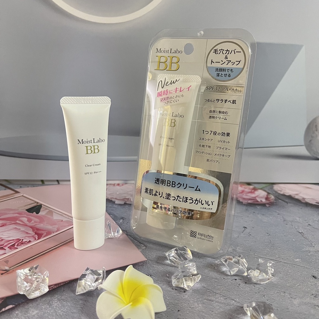 Kem Nền Trang Điểm Không Màu 7 Tác Dụng Meishoku Moist-Labo BB Clear Cream SPF32+++ 30g
