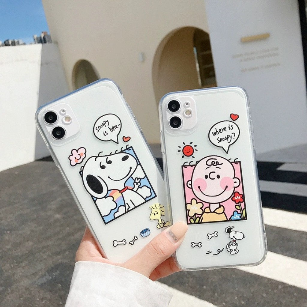 Ốp iphone - Ốp lưng iphone SNOOPY IS HERE chất đẹp 6/6plus/6s/6splus/7/7plus/8/8plus/x/xs/xr/11/12/pro/max/Mart case