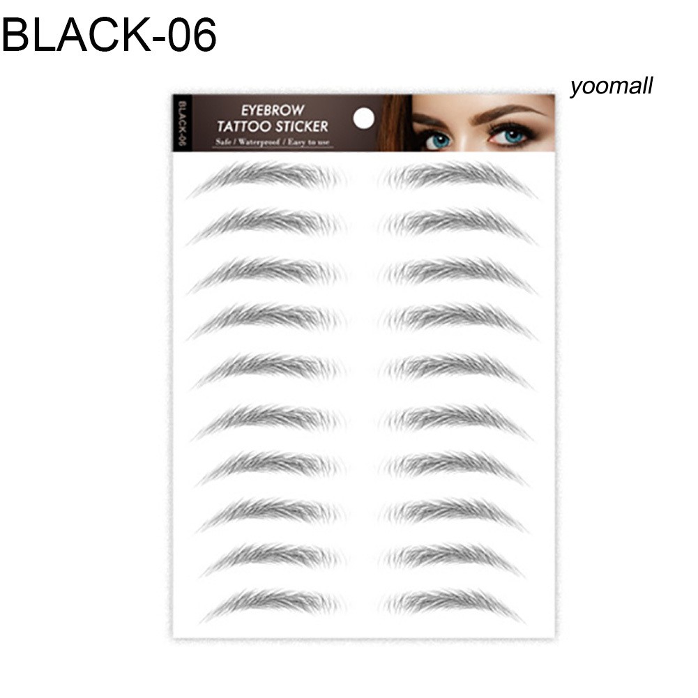[Hàng mới về] Nhãn dán lông mày chuyển nước 6D tự nhiên chống nước lâu dài
