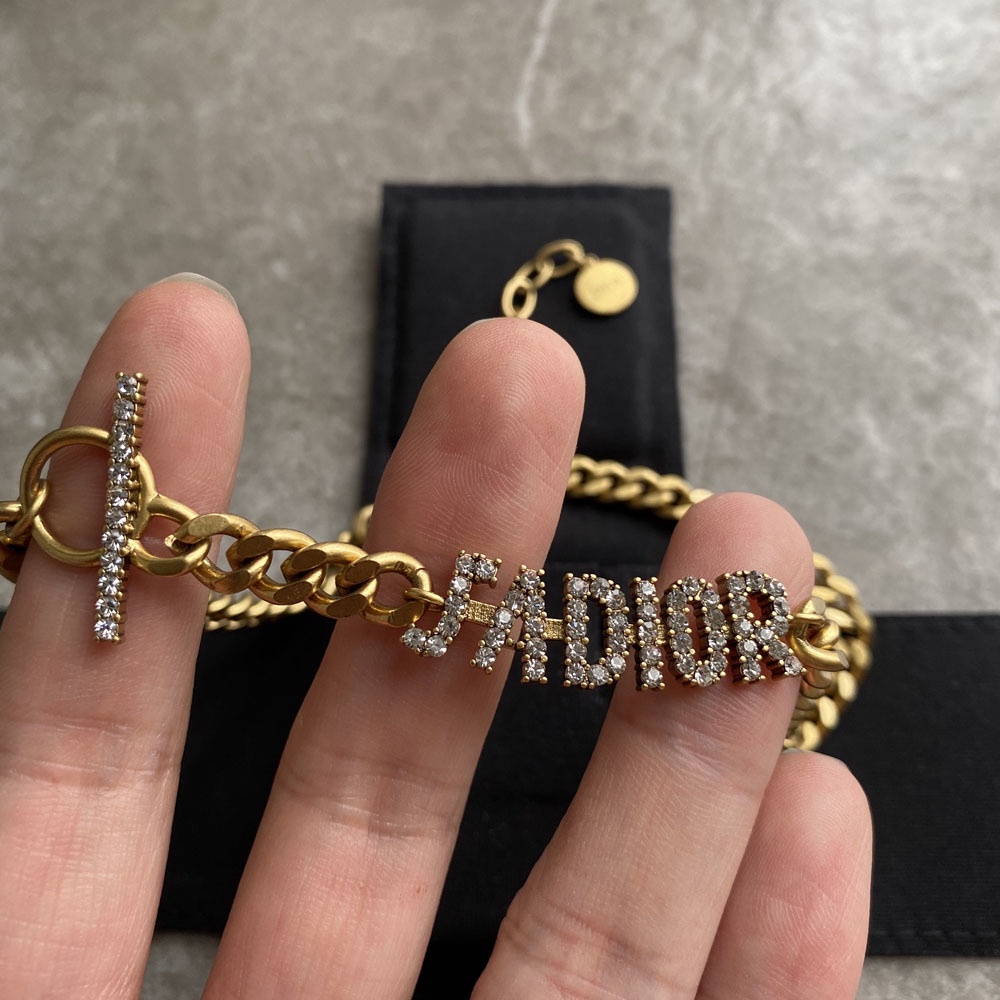 Dây chuyền titan mạ vàng thương hiệu Ja Di.or mạ vàng cao cấp chốt khóa chặn cá tính VCH2