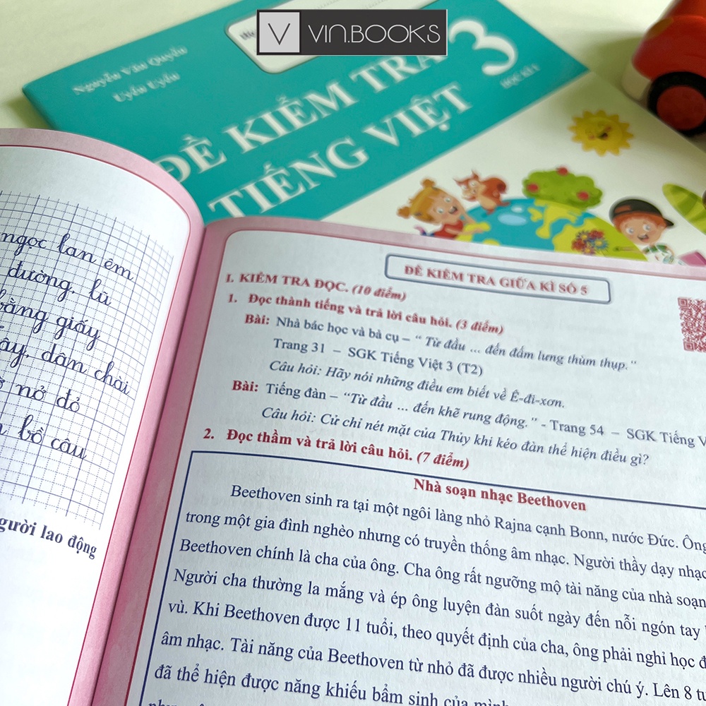 Sách - Đề Kiểm Tra Tiếng Việt Lớp 3 - Combo 2 Quyển Học Kì 1 và 2
