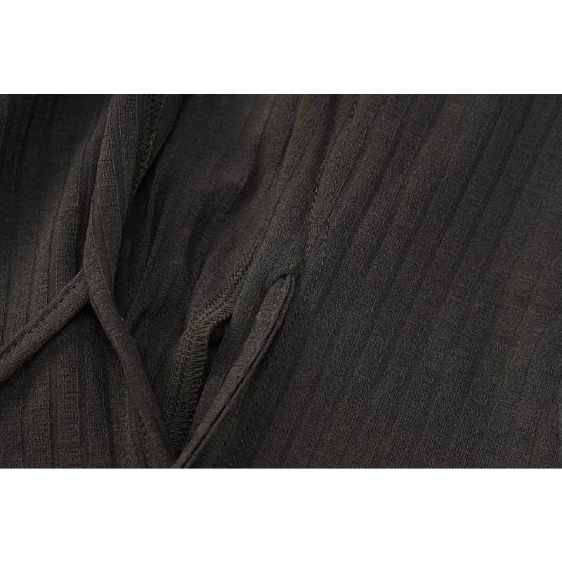 Áo Sơ Mi Tay Dài Màu Trơn Phối Dây Rút Thời Trang Cho Nữ