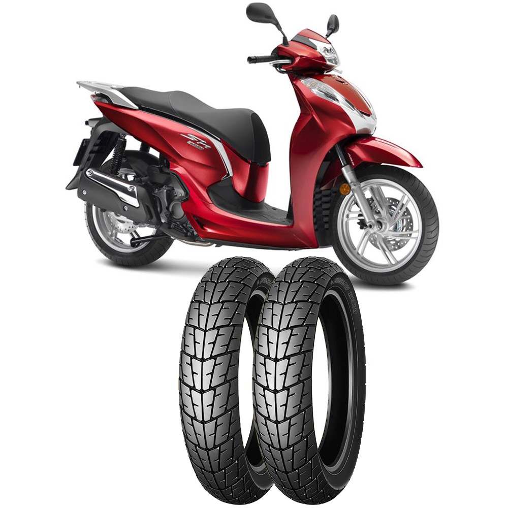 HN-Thay cặp lốp (vỏ) trước 100/80-16 TL + sau 120/80-16 TL Dunlop K330 chính hãng cho xe Honda SH 125, SH 150