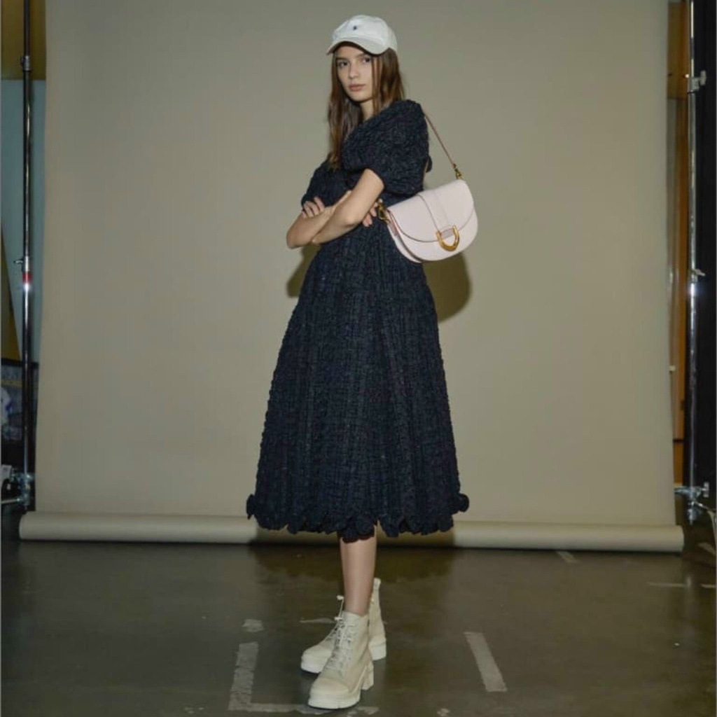 Túi xách nữ chữ CNKios quảng châu bản khóa móng ngựa hai bản dây da đeo chéo, đeo kẹp nách