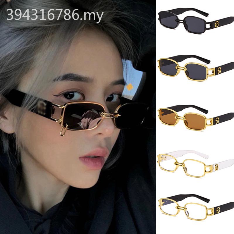 Kính mát gọng vuông nhỏ chống tia cực tím thời trang cho nữ