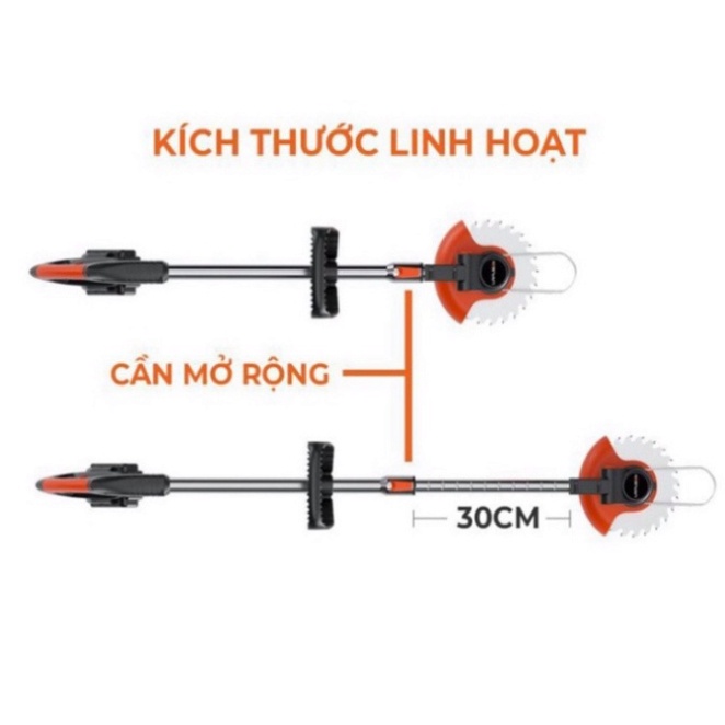 May cắt cỏ cầm tay dùng pin 36v Lapusen Kèm 2Pin 8 lưỡi cắt