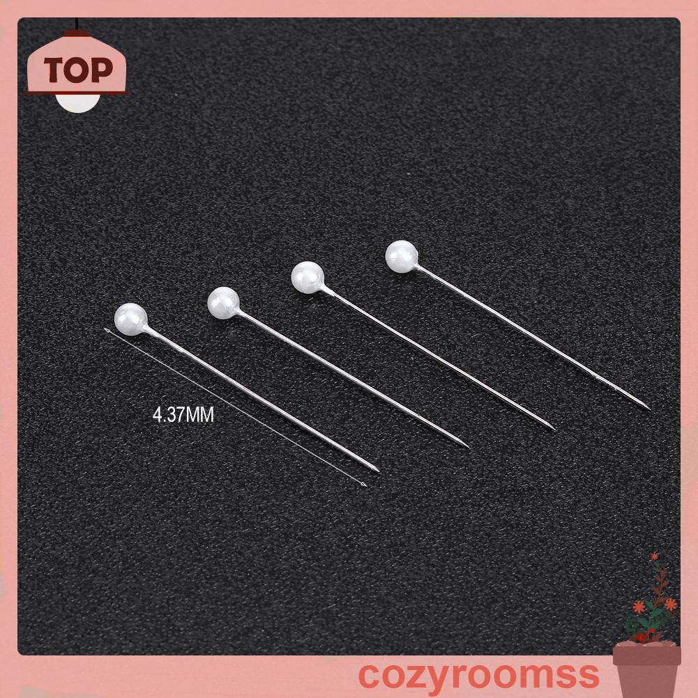 Cozyroomss 100pcs Round Pearl Head Sewing Needles Stitch Pins Wedding Bride Pins