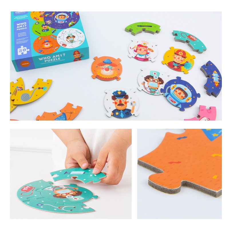 Đồ Chơi Xếp Hình Nghề Nghiệp Round Puzzle Who Ami?, Đồ Chơi Giáo Dục Cho Bé