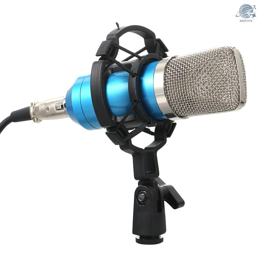 BF Professional BM700 Condenser Microphone Mic KTV Singing Studio Recording Kit Blue+Silvery