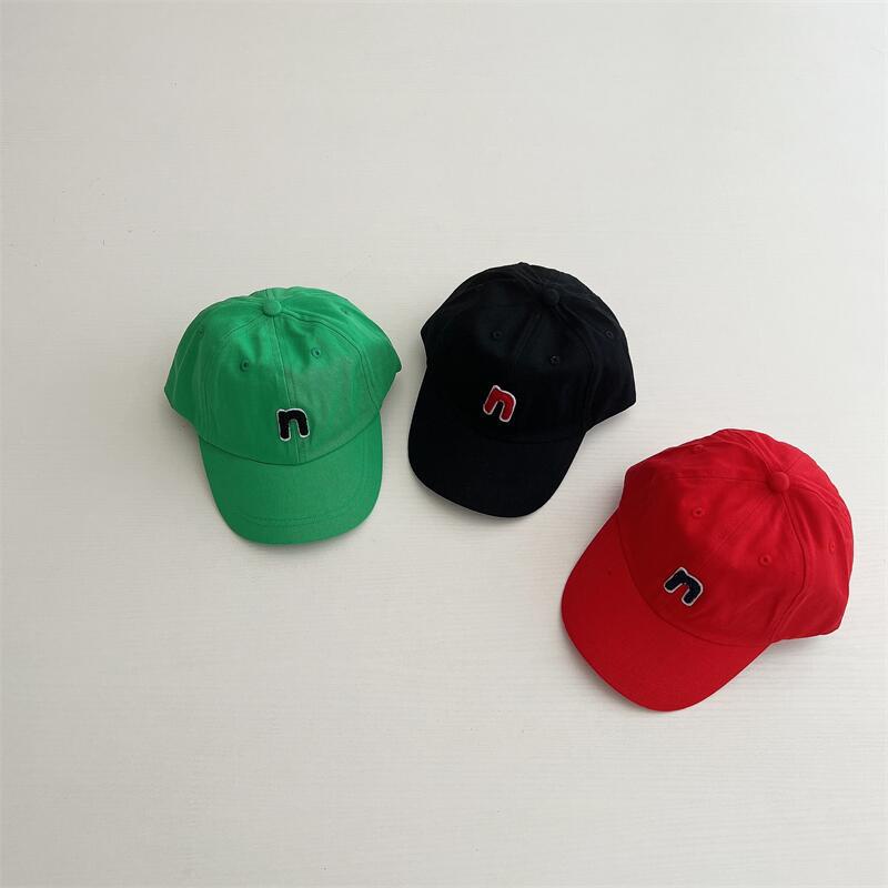 Mũ Lưỡi Trai Màu Trơn In Chữ N Thời Trang Hàn Quốc Dành Cho Trẻ Em
