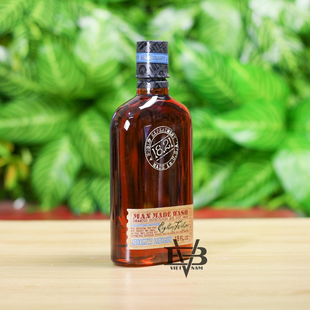 Dầu gội xả tắm 3N1 18.21 Man Made Wash chính hãng USA 533ml - Mùi hương Sweet Tobacco Aroma, Vanilla, Absolute Mahogany