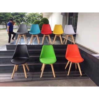 Ghế nhựa dem chân gỗ nhập khẩu EAMES Đủ Màu