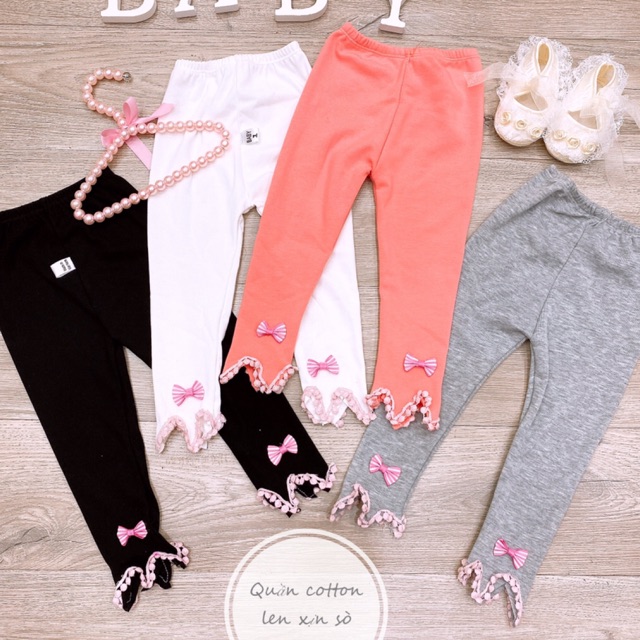 Quần legging nơ siêu kute cho bé gái - QLDN